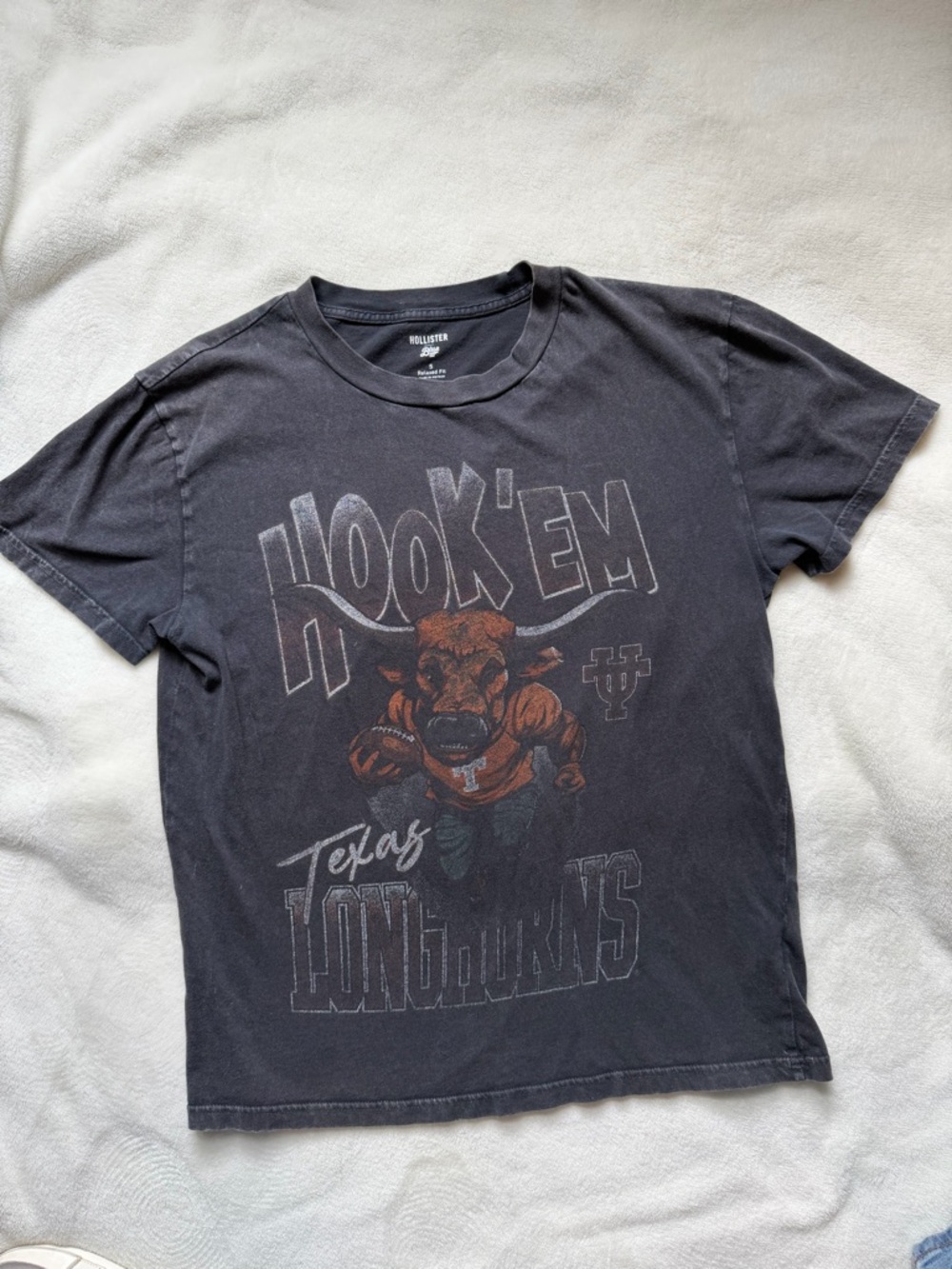 Hollister Black Texas Longhorns 'Hook 'Em' Graphic Tee